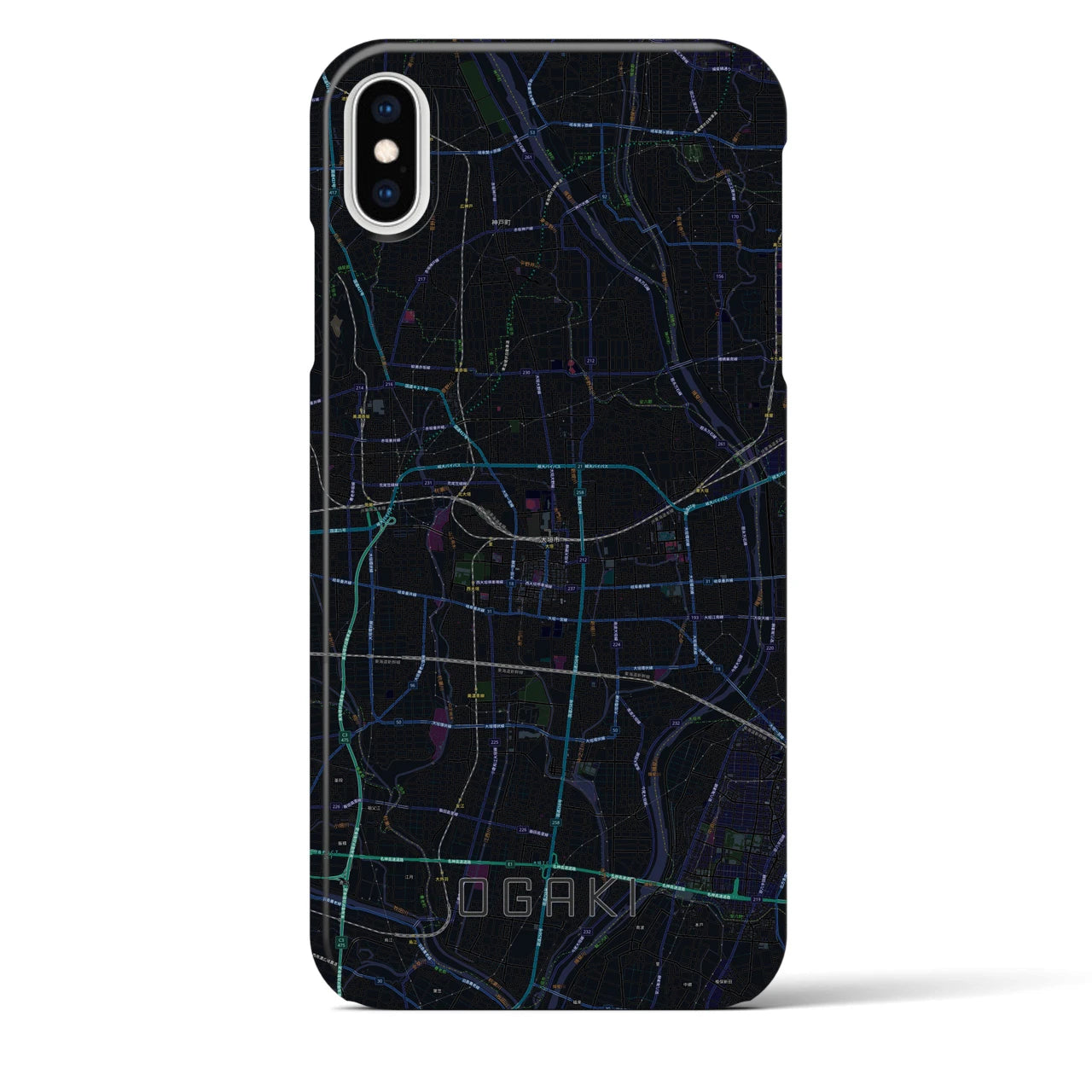 【大垣(岐阜県)】地図柄iPhoneケース(バックカバータイプ)