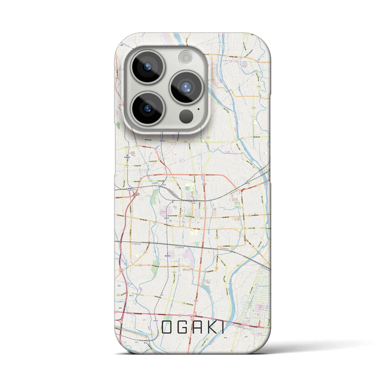 【大垣(岐阜県)】地図柄iPhoneケース(バックカバータイプ)