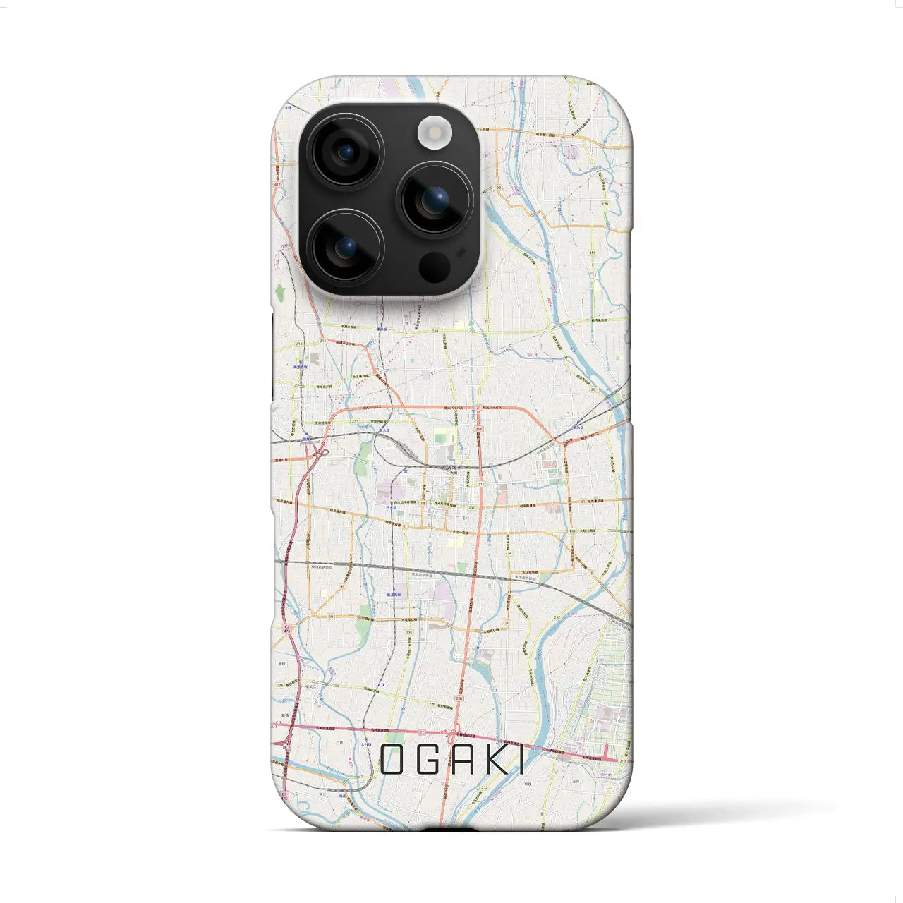 【大垣(岐阜県)】地図柄iPhoneケース(バックカバータイプ)