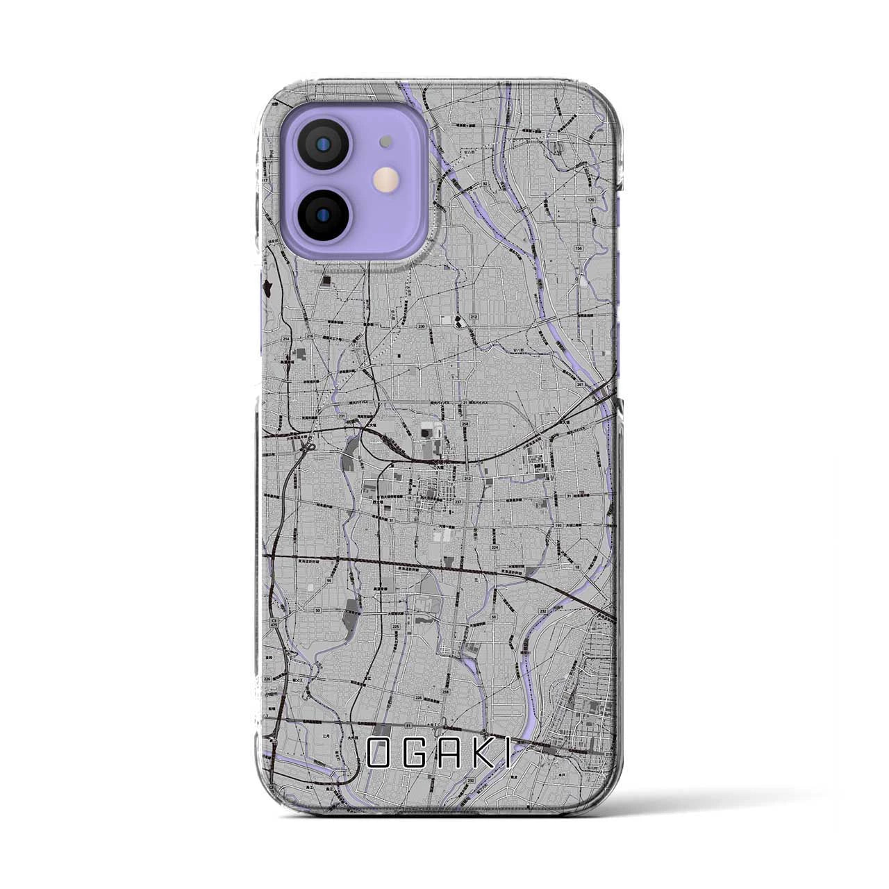 【大垣(岐阜県)】地図柄iPhoneケース(クリアタイプ)