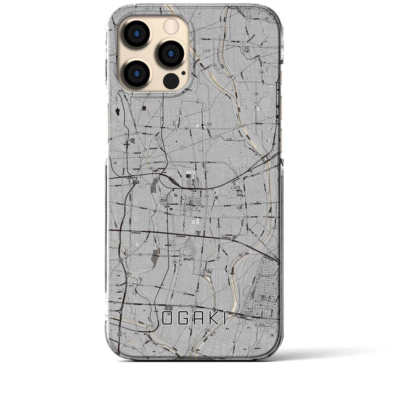 【大垣(岐阜県)】地図柄iPhoneケース(クリアタイプ)