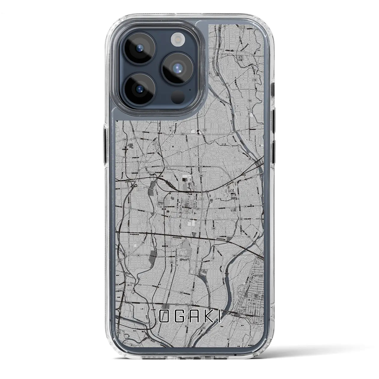 【大垣(岐阜県)】地図柄iPhoneケース(MagSafeタイプ)