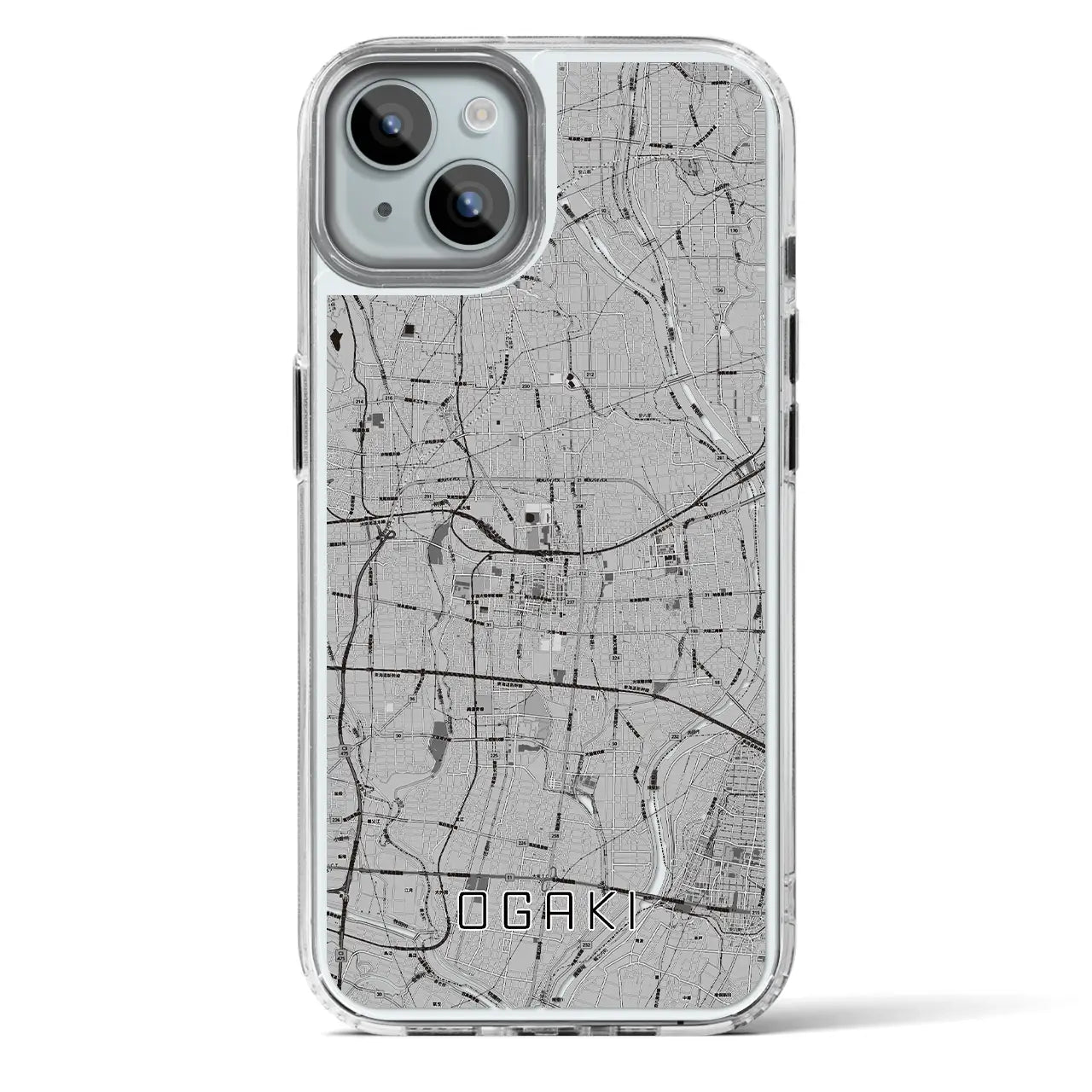 【大垣(岐阜県)】地図柄iPhoneケース(MagSafeタイプ)