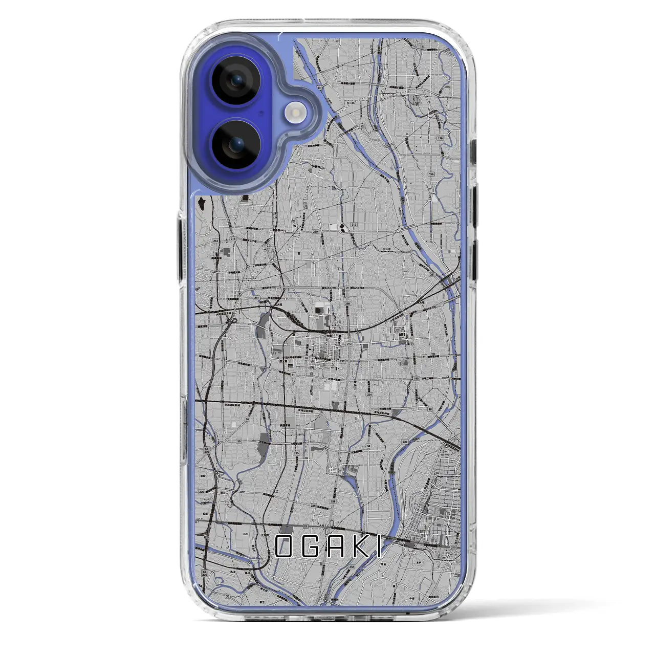 【大垣(岐阜県)】地図柄iPhoneケース(MagSafeタイプ)