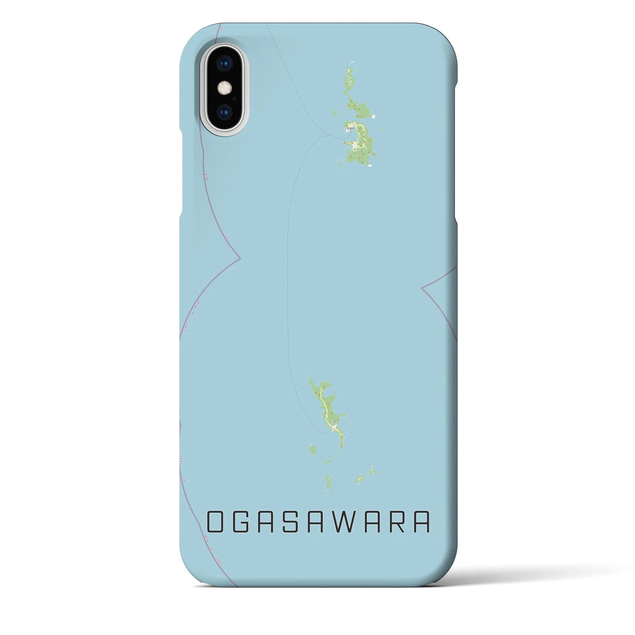 【小笠原(東京都)】地図柄iPhoneケース(バックカバータイプ)