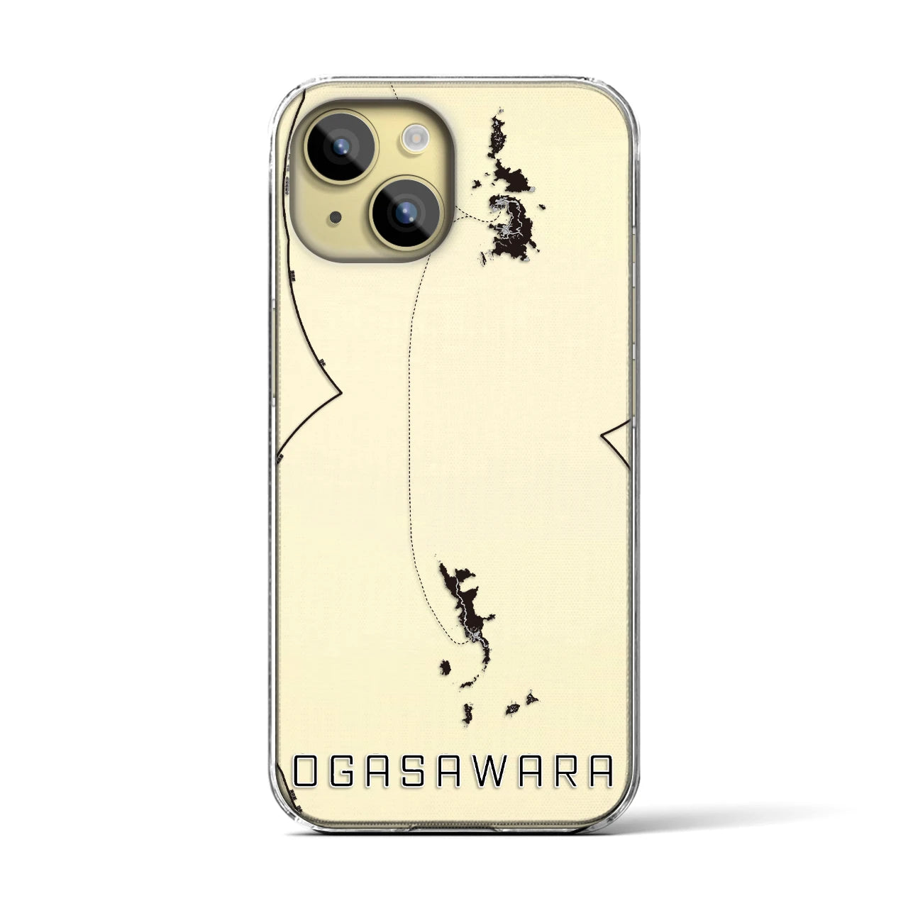 【小笠原(東京都)】地図柄iPhoneケース(クリアタイプ)