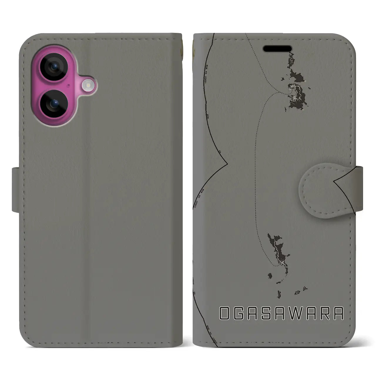 【小笠原(東京都)】地図柄iPhoneケース(手帳タイプ)