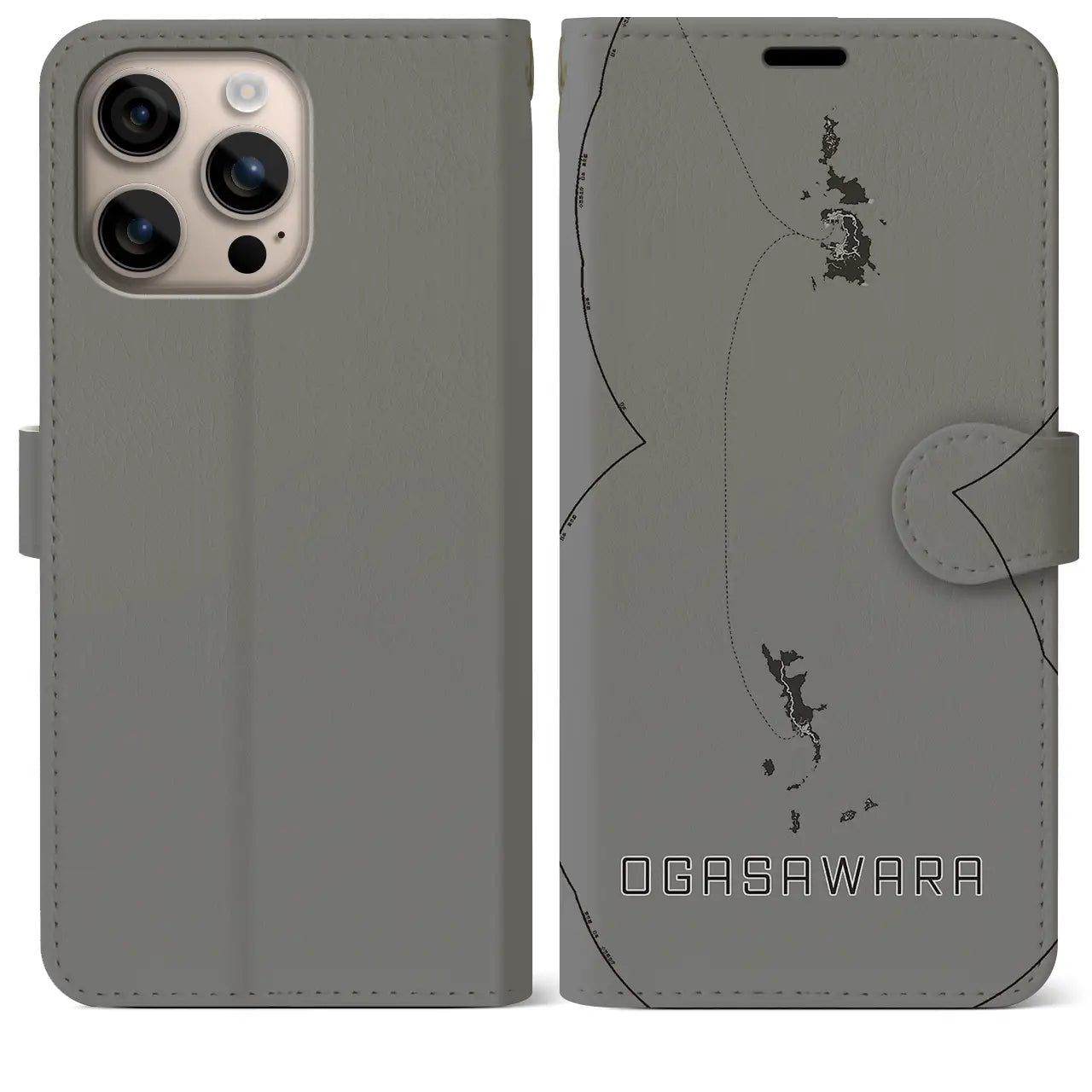 【小笠原(東京都)】地図柄iPhoneケース(手帳タイプ)