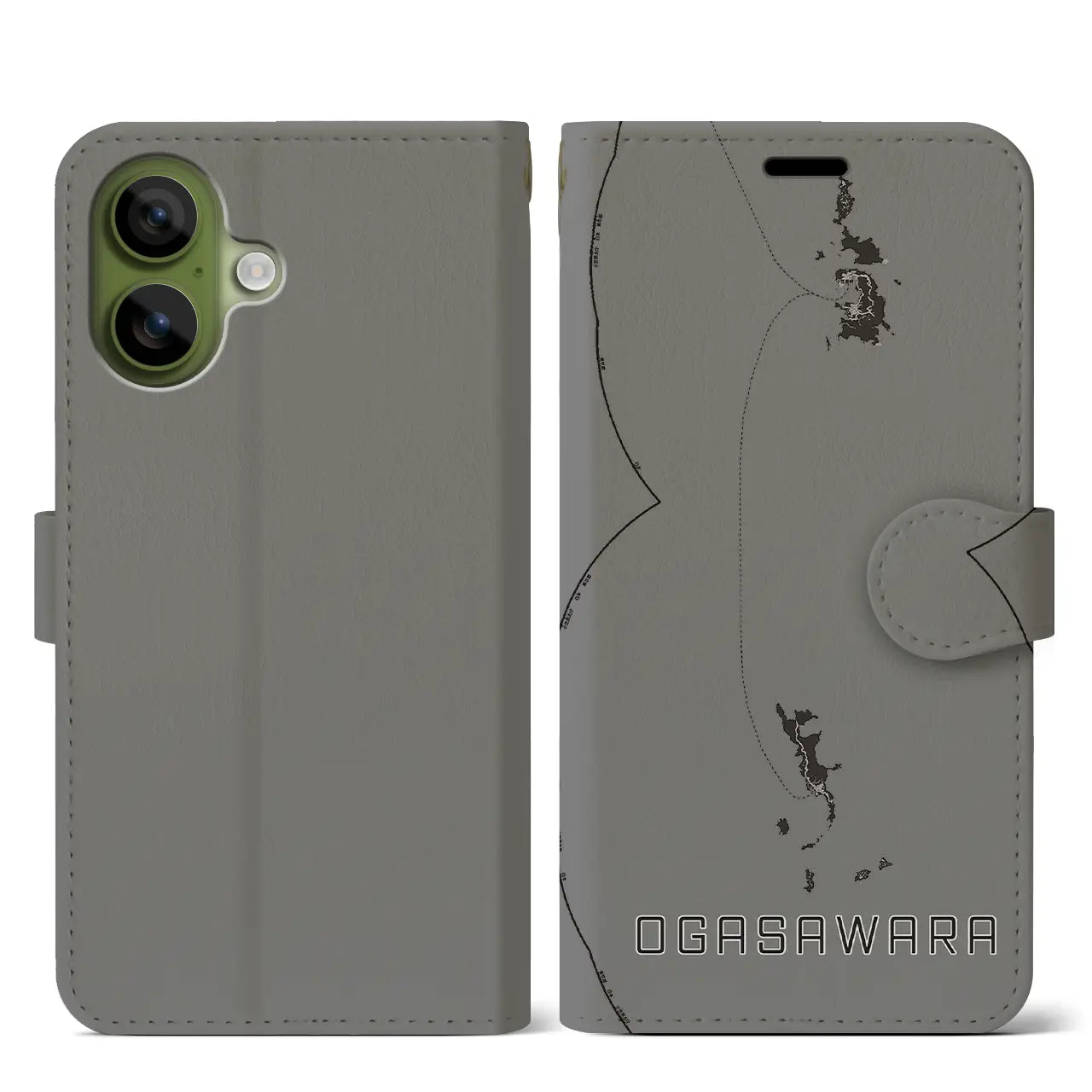 【小笠原(東京都)】地図柄iPhoneケース(手帳タイプ)
