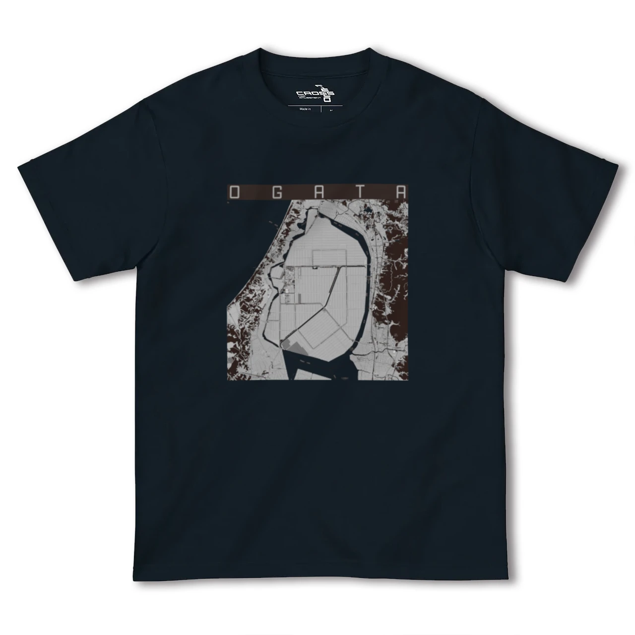 【大潟(秋田県)】地図柄ヘビーウェイトTシャツ