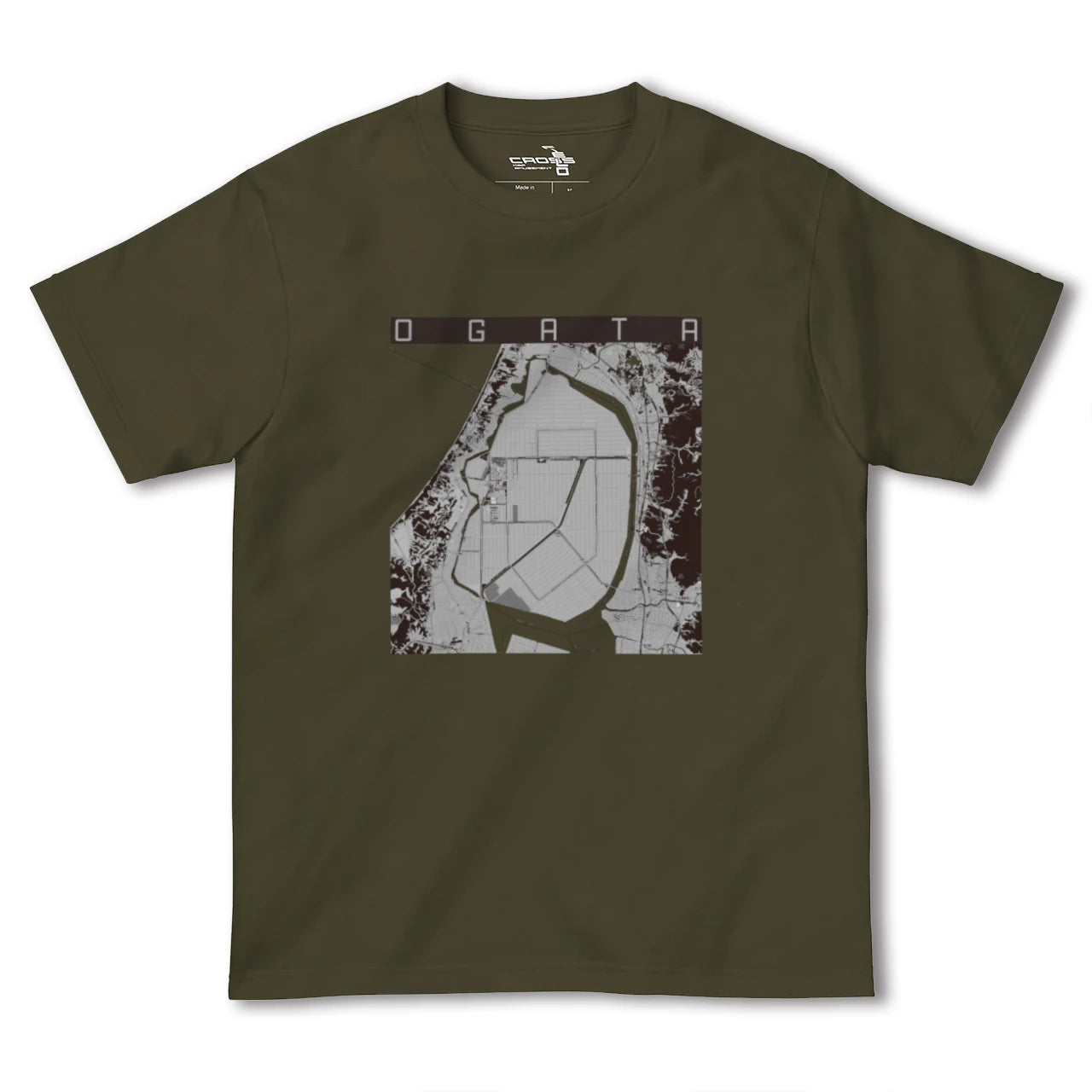【大潟(秋田県)】地図柄ヘビーウェイトTシャツ