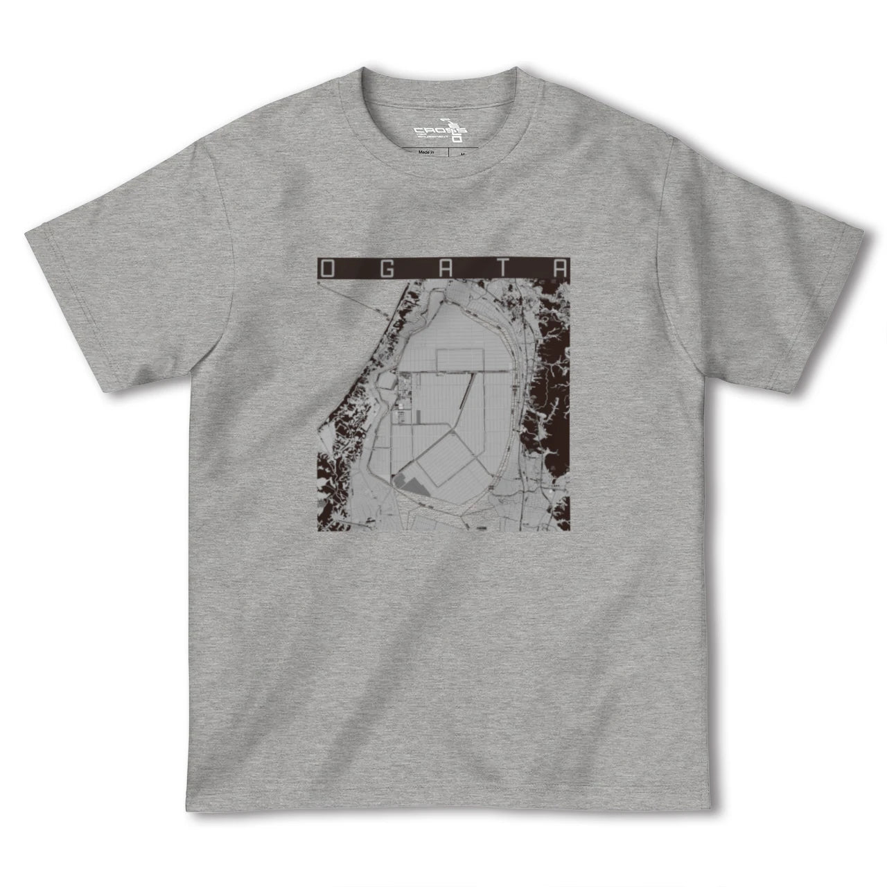 【大潟(秋田県)】地図柄ヘビーウェイトTシャツ