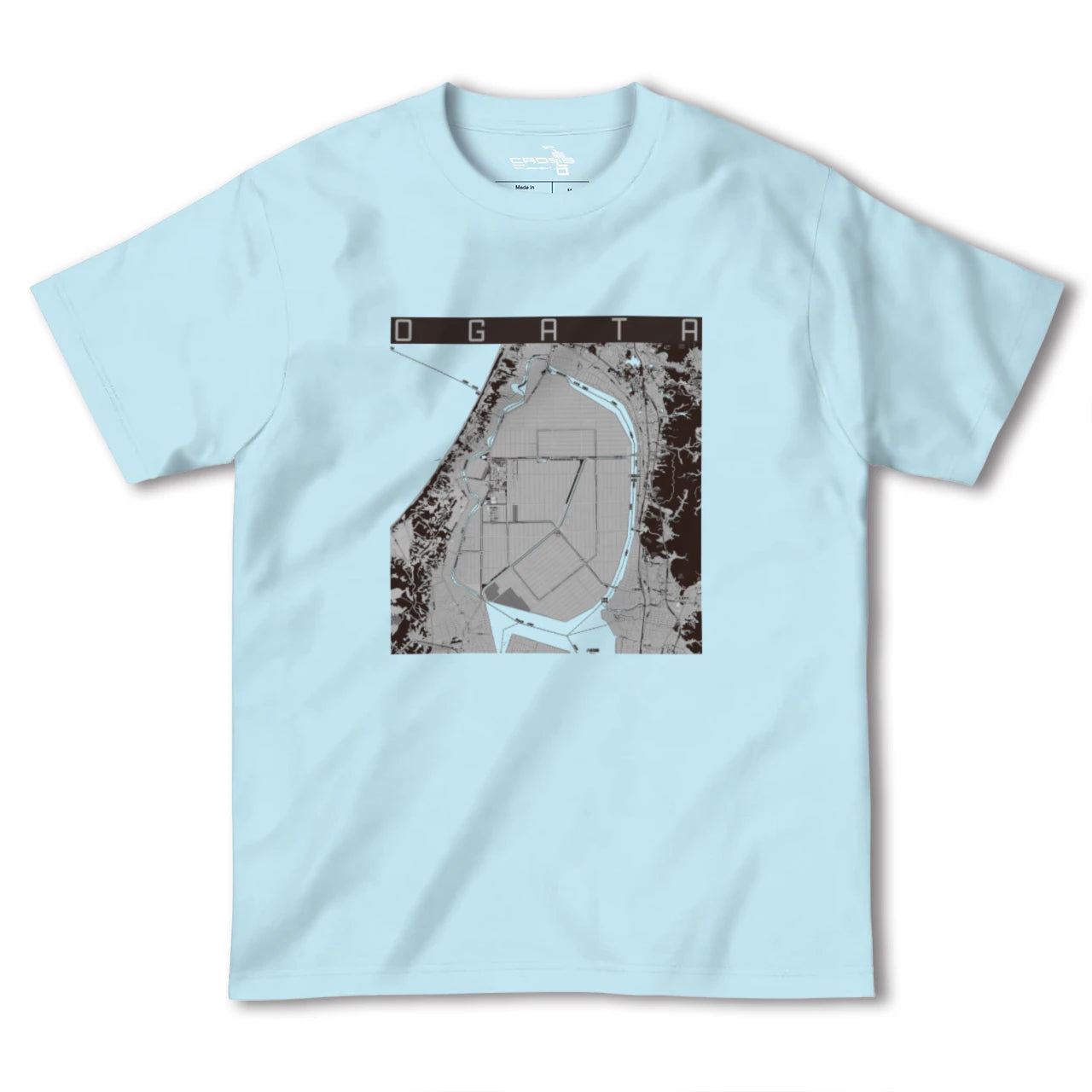 【大潟(秋田県)】地図柄ヘビーウェイトTシャツ