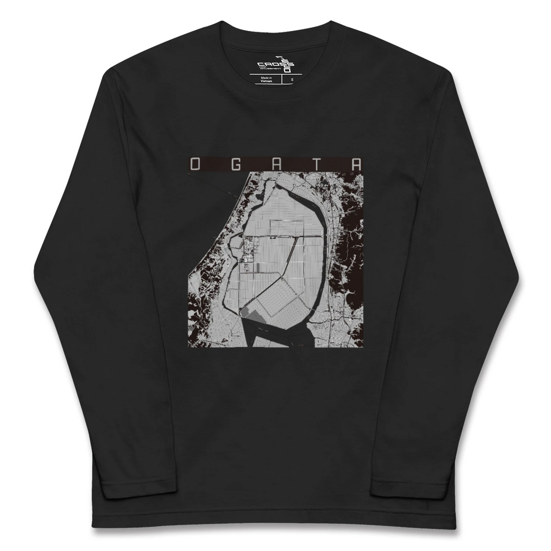 【大潟(秋田県)】地図柄ロングスリーブTシャツ