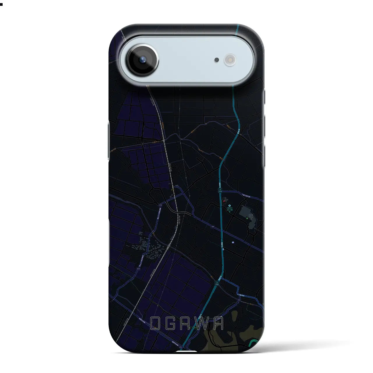 【小川(熊本県)】地図柄iPhoneケース(バックカバータイプ)