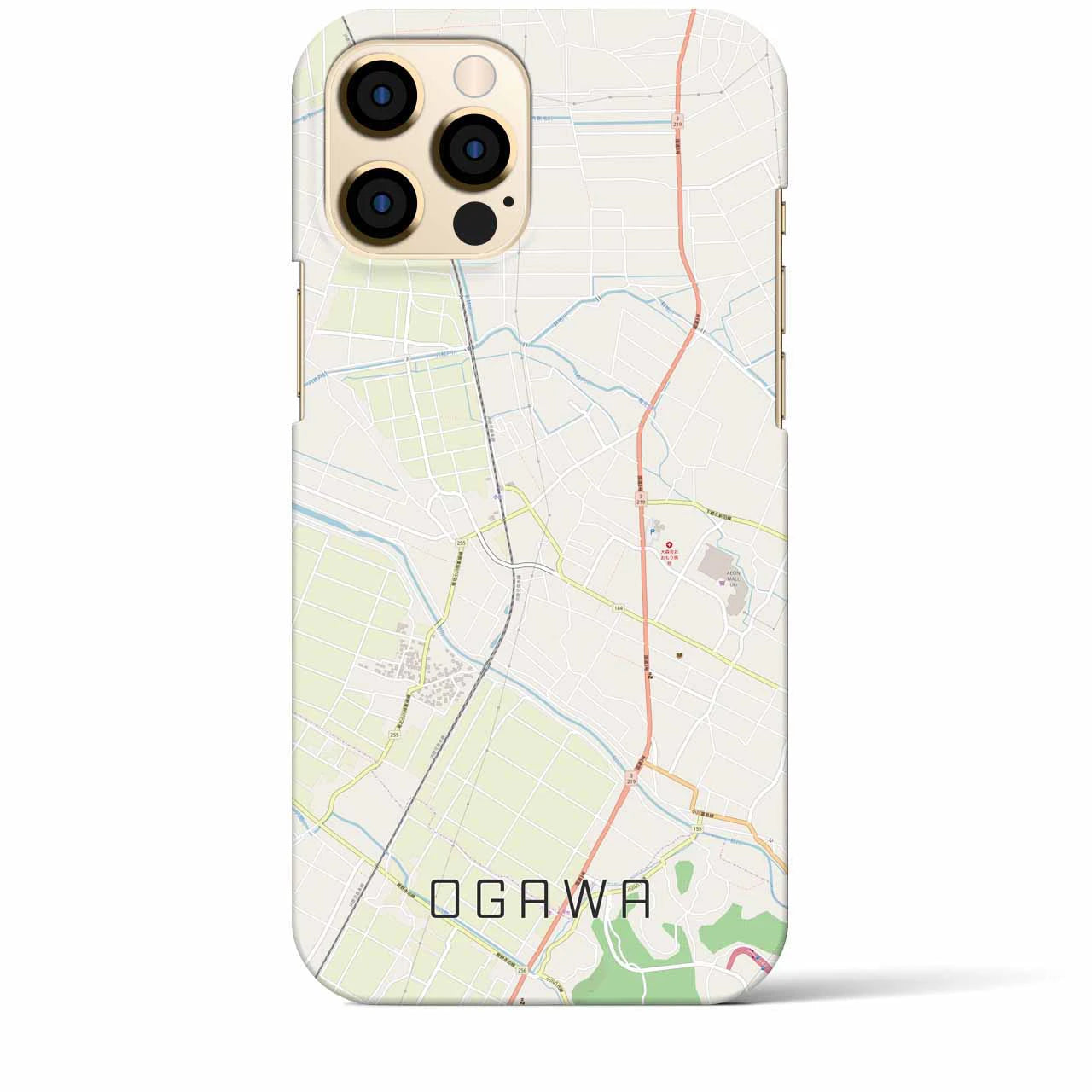【小川(熊本県)】地図柄iPhoneケース(バックカバータイプ)
