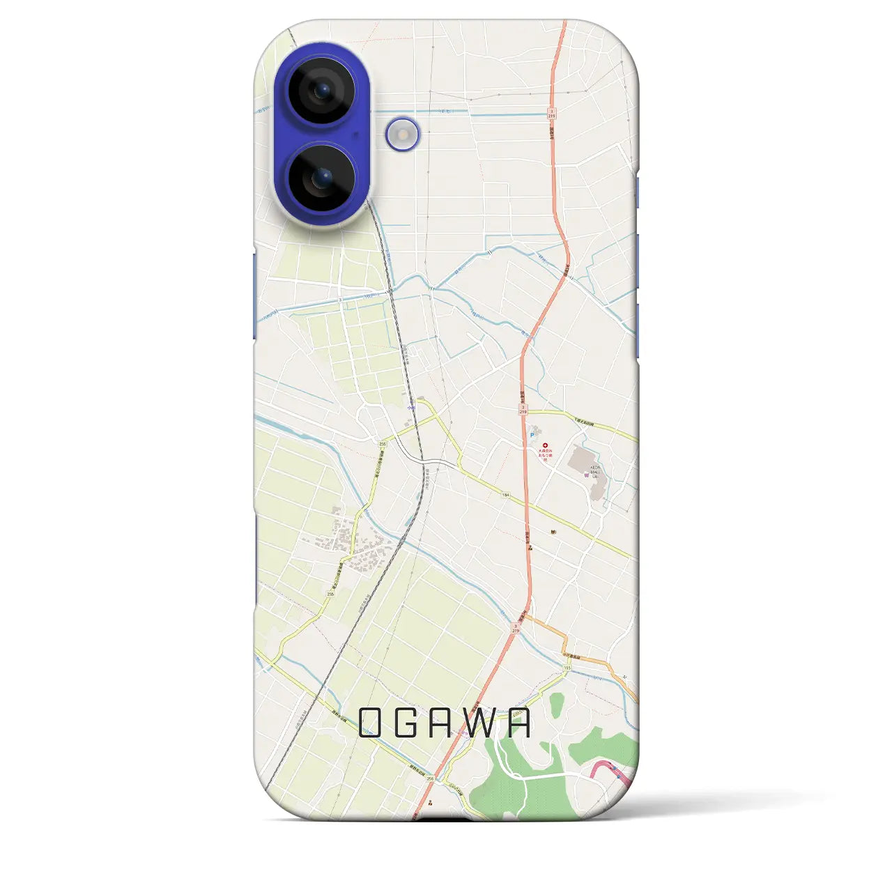 【小川(熊本県)】地図柄iPhoneケース(バックカバータイプ)ナチュラル・iPhone 16 Pro Max 用