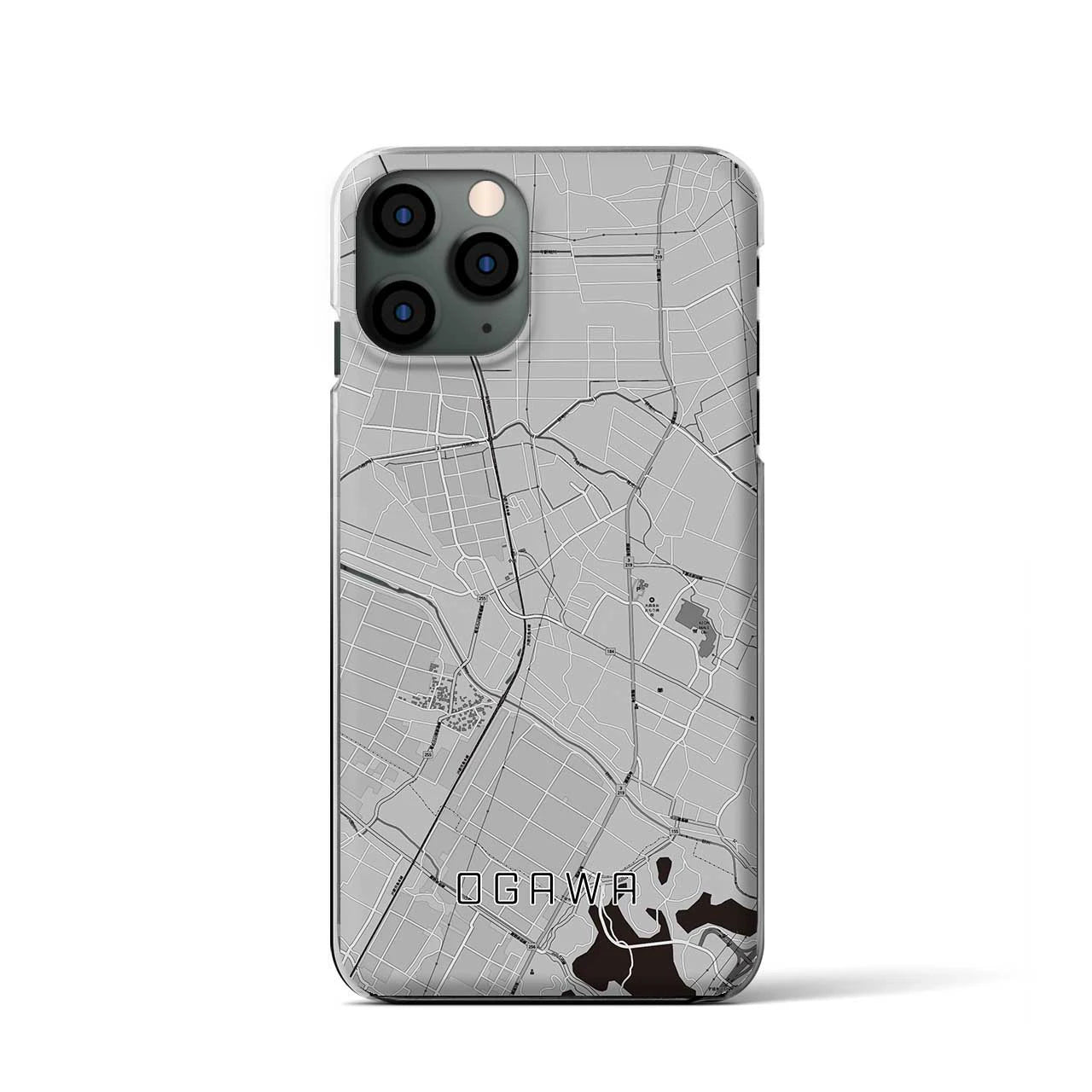 【小川(熊本県)】地図柄iPhoneケース(クリアタイプ)