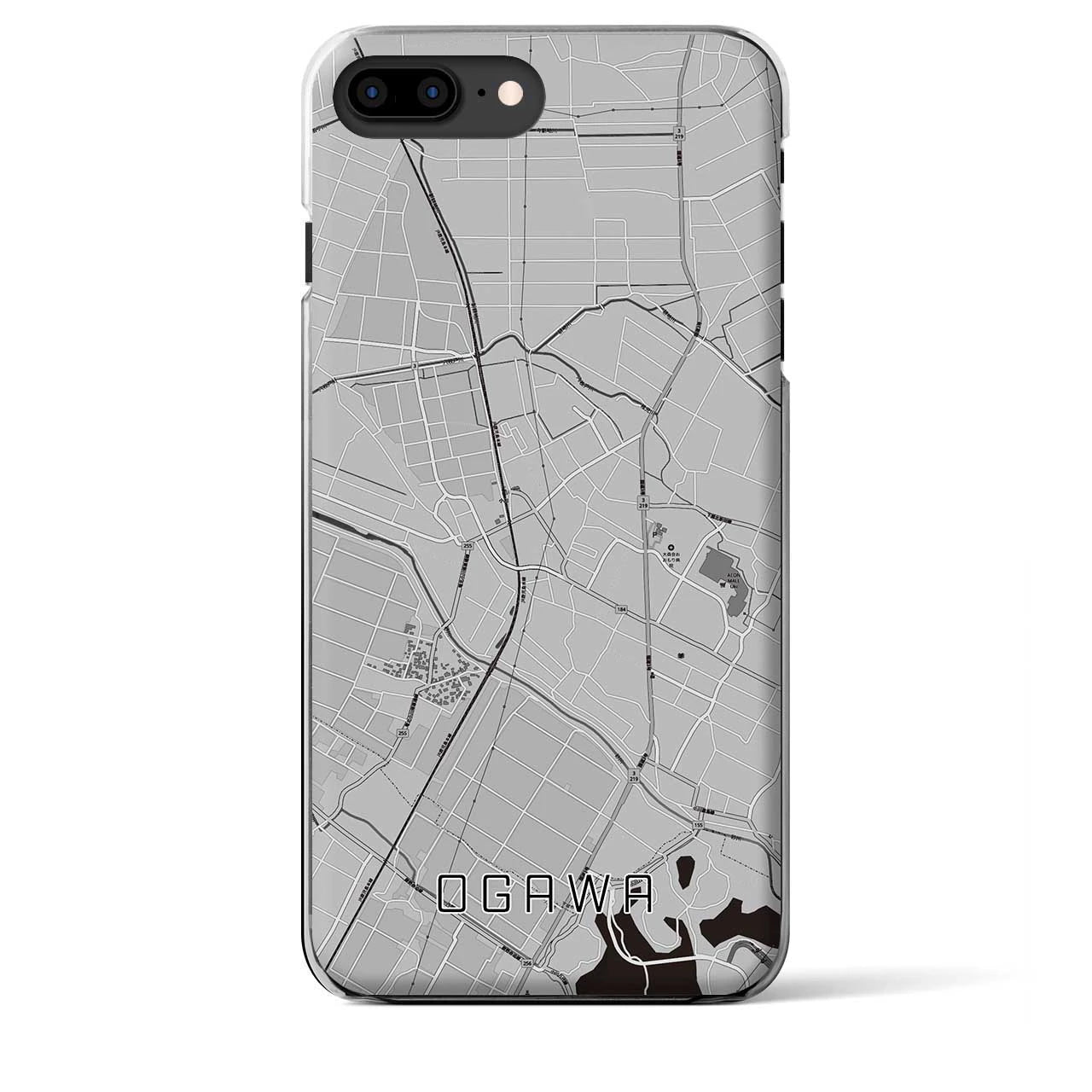 【小川(熊本県)】地図柄iPhoneケース(クリアタイプ)