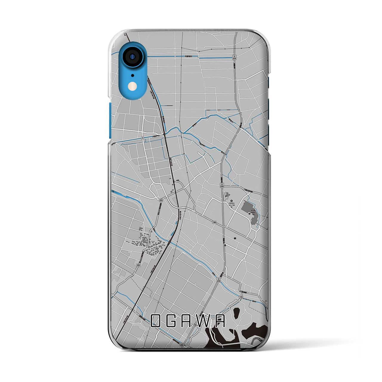 【小川(熊本県)】地図柄iPhoneケース(クリアタイプ)