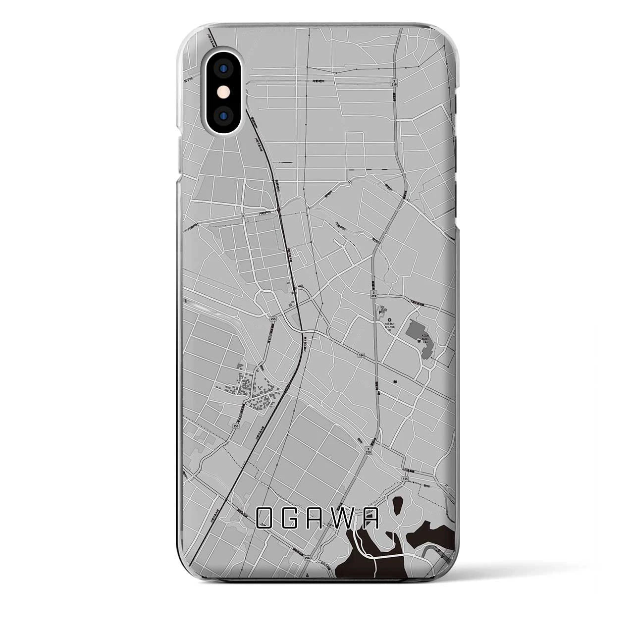 【小川(熊本県)】地図柄iPhoneケース(クリアタイプ)