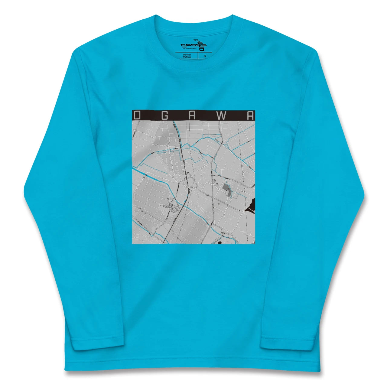 【小川(熊本県)(熊本県)】地図柄ロングスリーブTシャツ