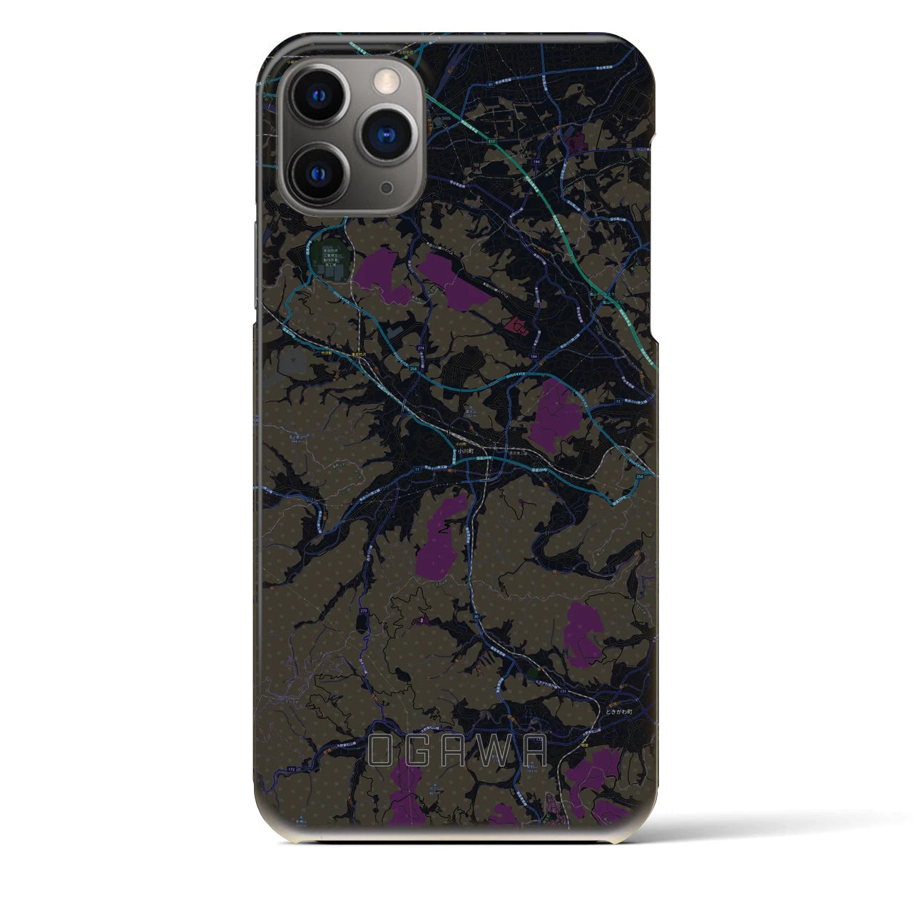 【小川(埼玉県)】地図柄iPhoneケース(バックカバータイプ)