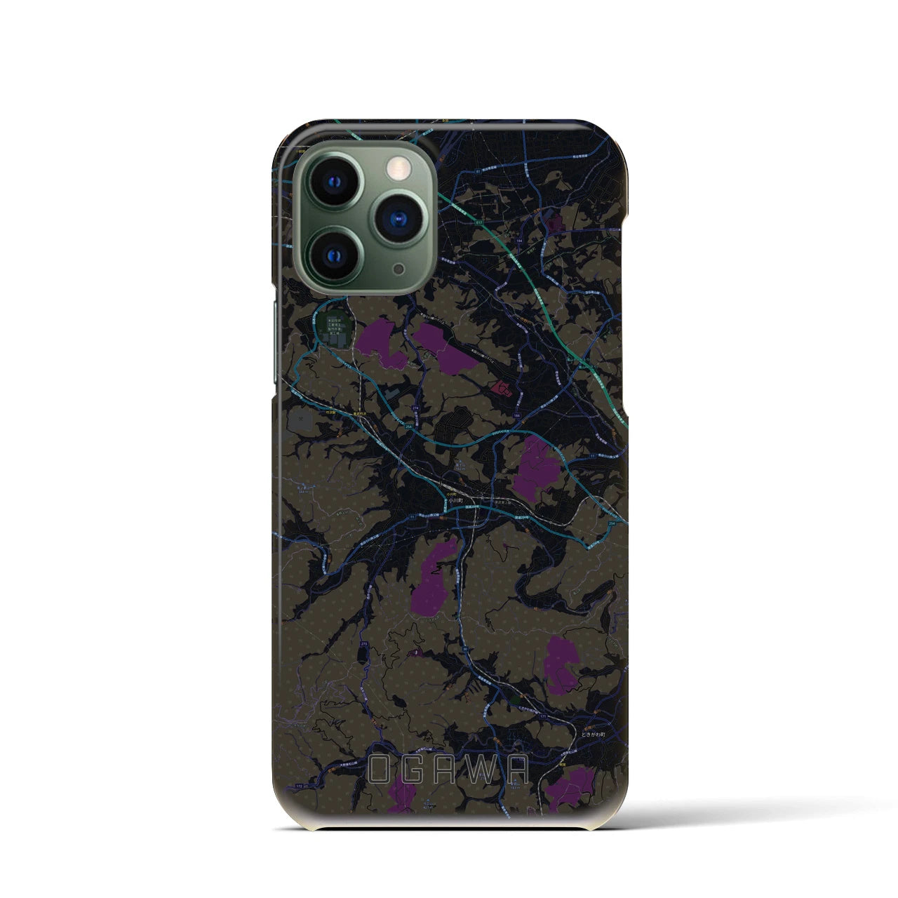 【小川(埼玉県)】地図柄iPhoneケース(バックカバータイプ)