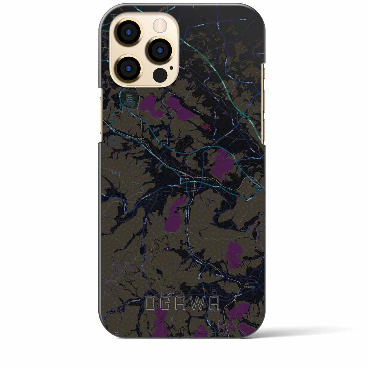 【小川(埼玉県)】地図柄iPhoneケース(バックカバータイプ)