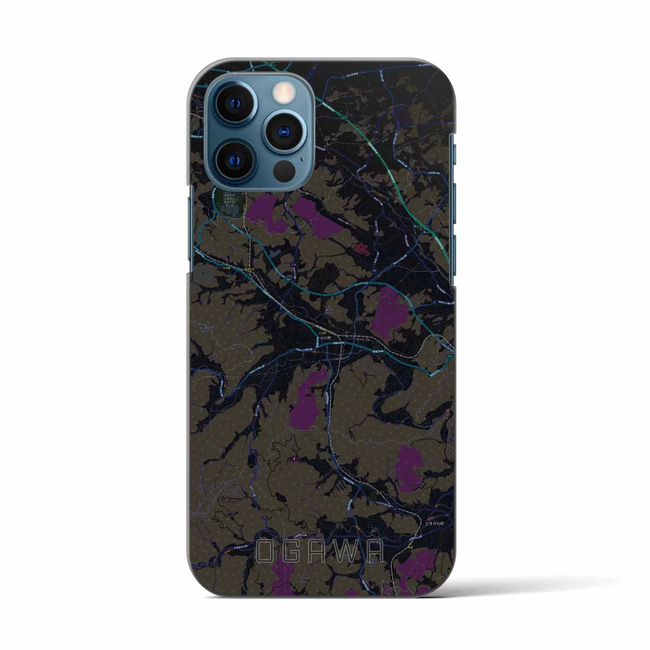 【小川(埼玉県)】地図柄iPhoneケース(バックカバータイプ)