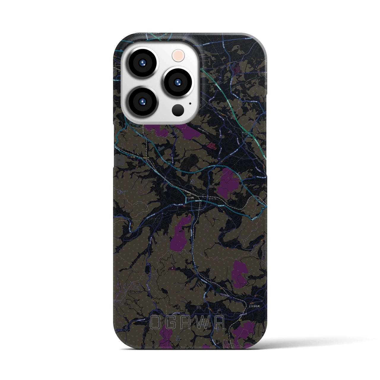 【小川(埼玉県)】地図柄iPhoneケース(バックカバータイプ)