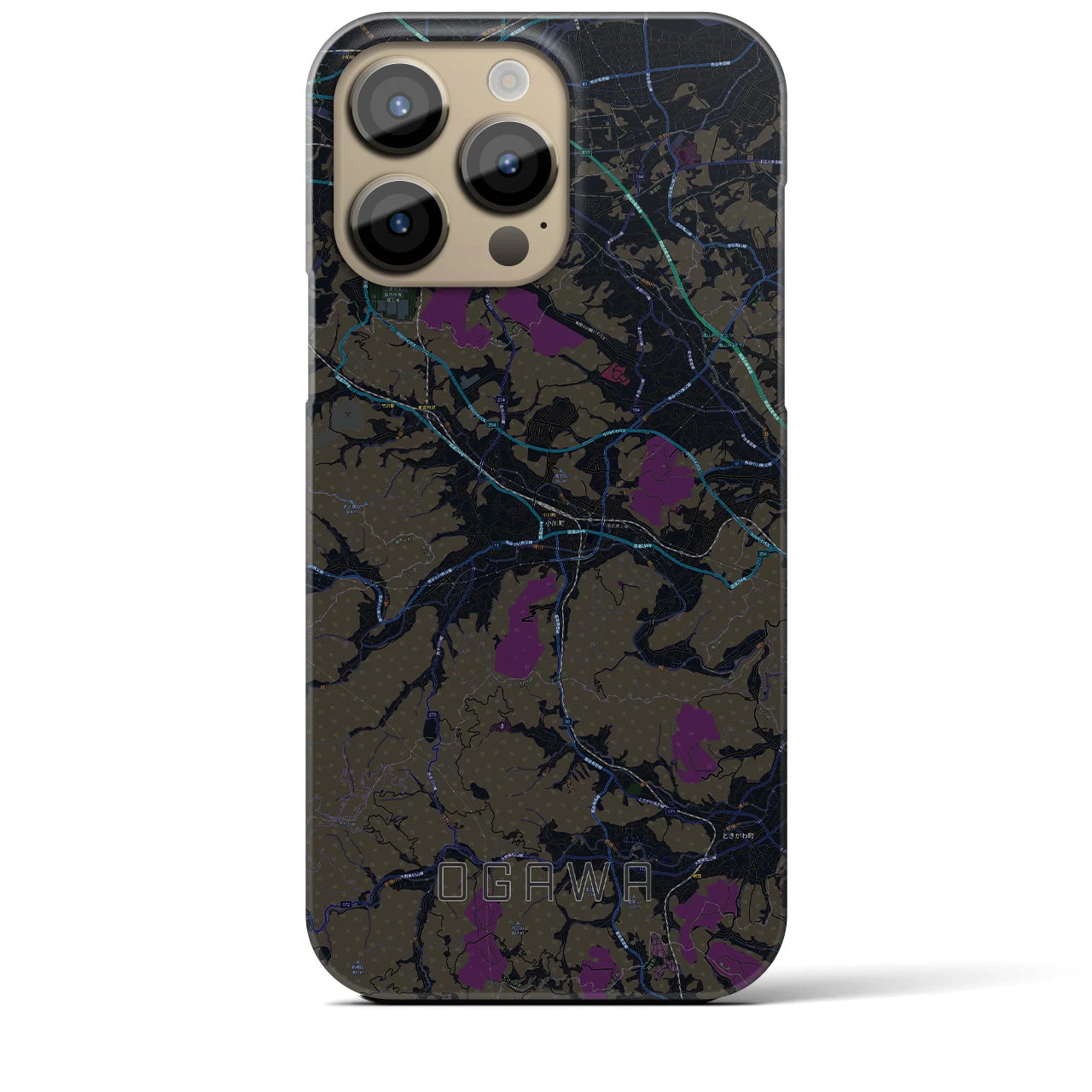 【小川(埼玉県)】地図柄iPhoneケース(バックカバータイプ)