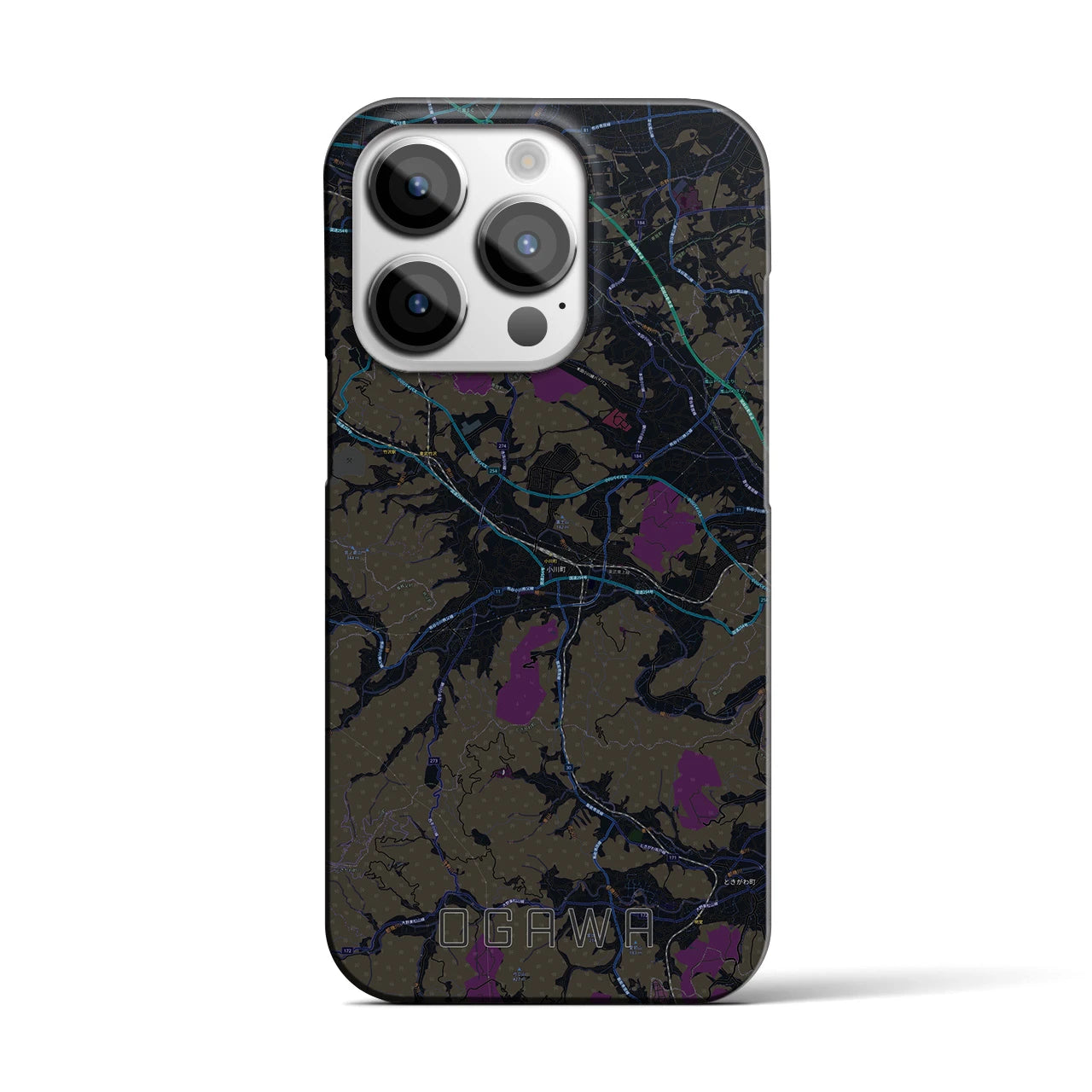 【小川(埼玉県)】地図柄iPhoneケース(バックカバータイプ)