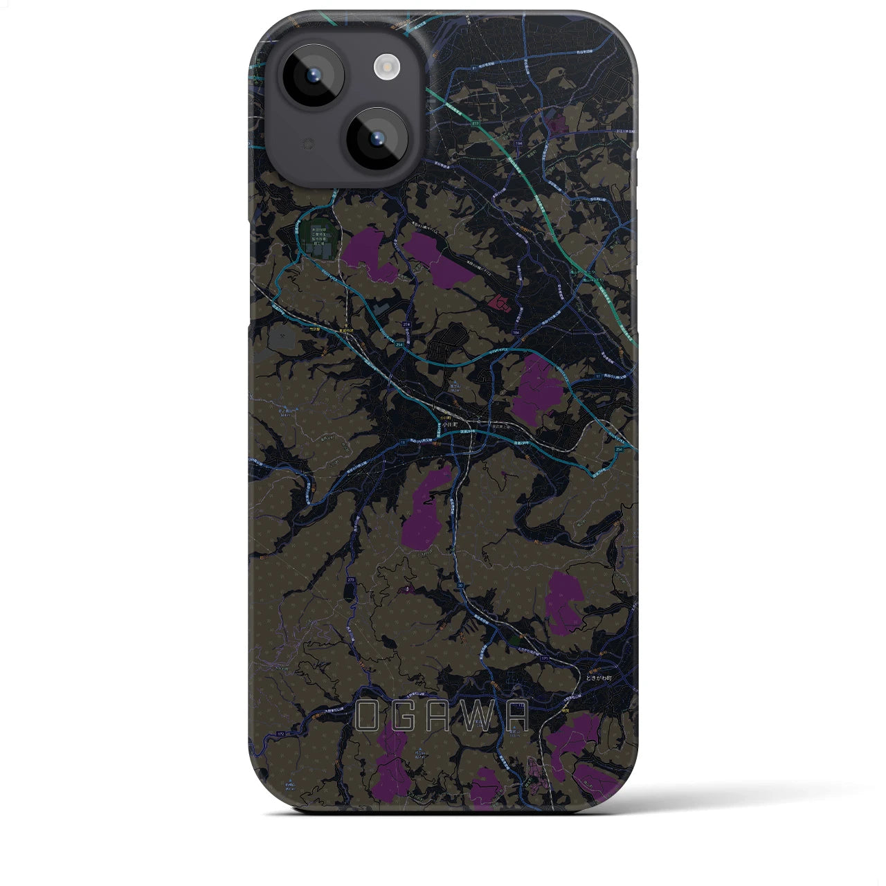 【小川(埼玉県)】地図柄iPhoneケース(バックカバータイプ)