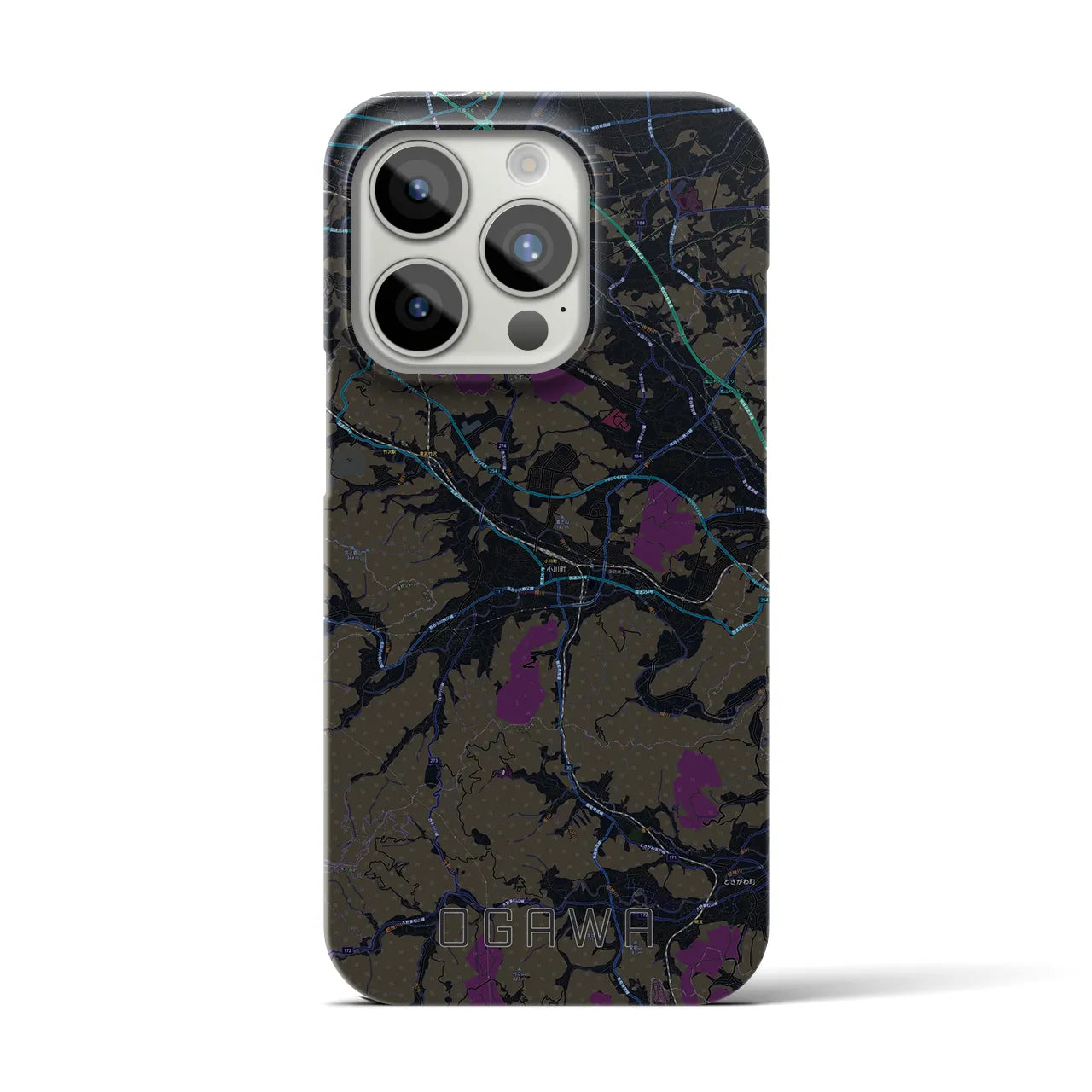 【小川(埼玉県)】地図柄iPhoneケース(バックカバータイプ)