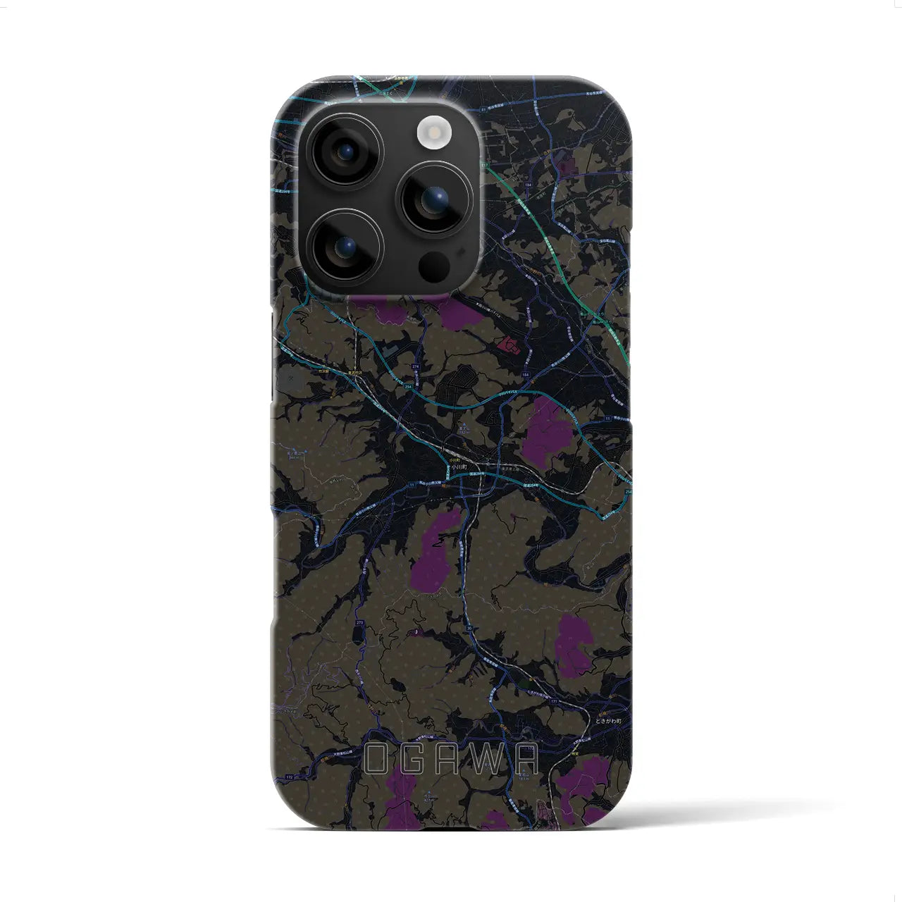 【小川(埼玉県)】地図柄iPhoneケース(バックカバータイプ)