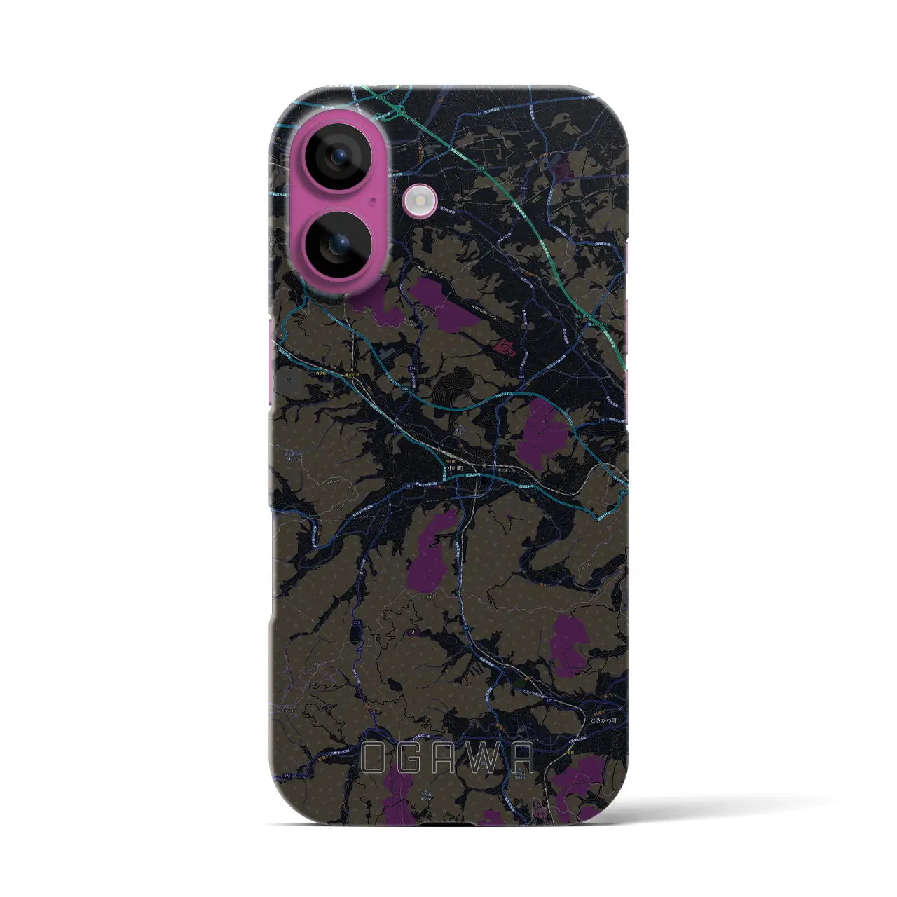 【小川(埼玉県)】地図柄iPhoneケース(バックカバータイプ)