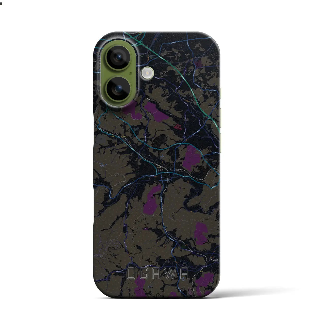 【小川(埼玉県)】地図柄iPhoneケース(バックカバータイプ)