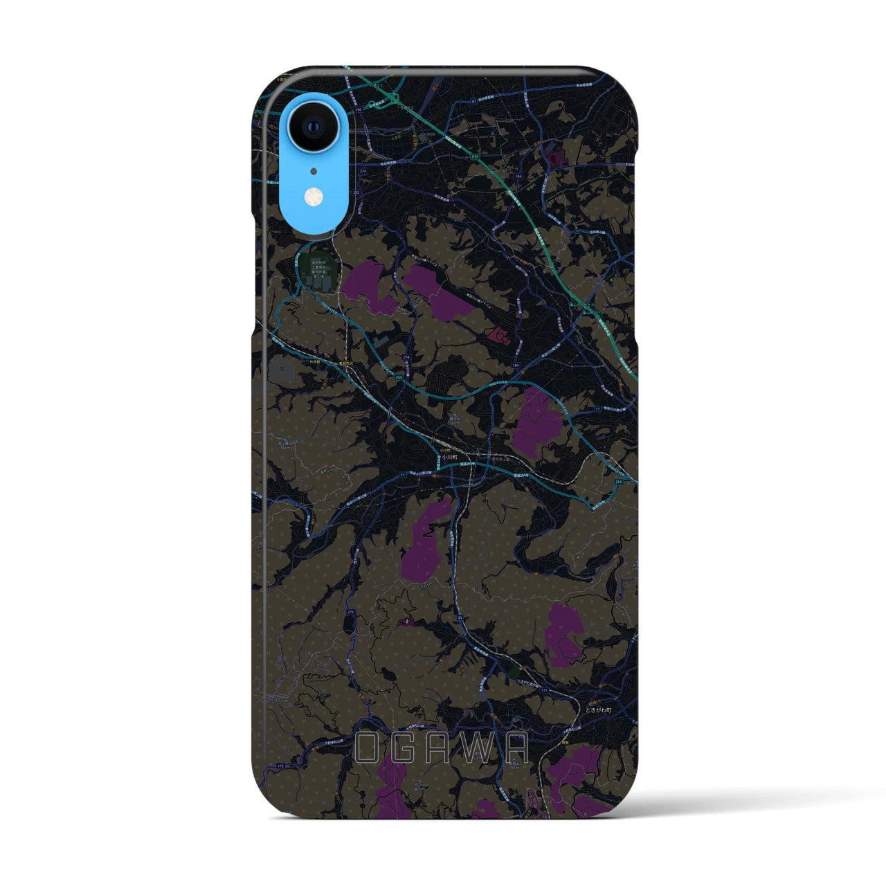 【小川(埼玉県)】地図柄iPhoneケース(バックカバータイプ)