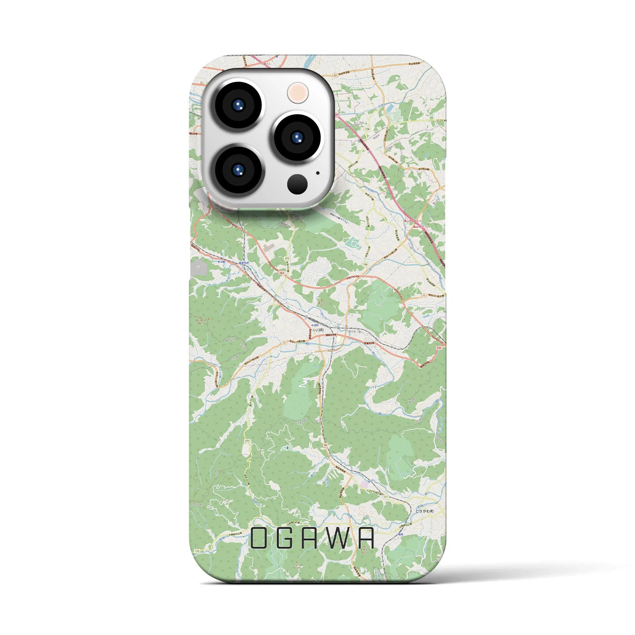 【小川(埼玉県)】地図柄iPhoneケース(バックカバータイプ)