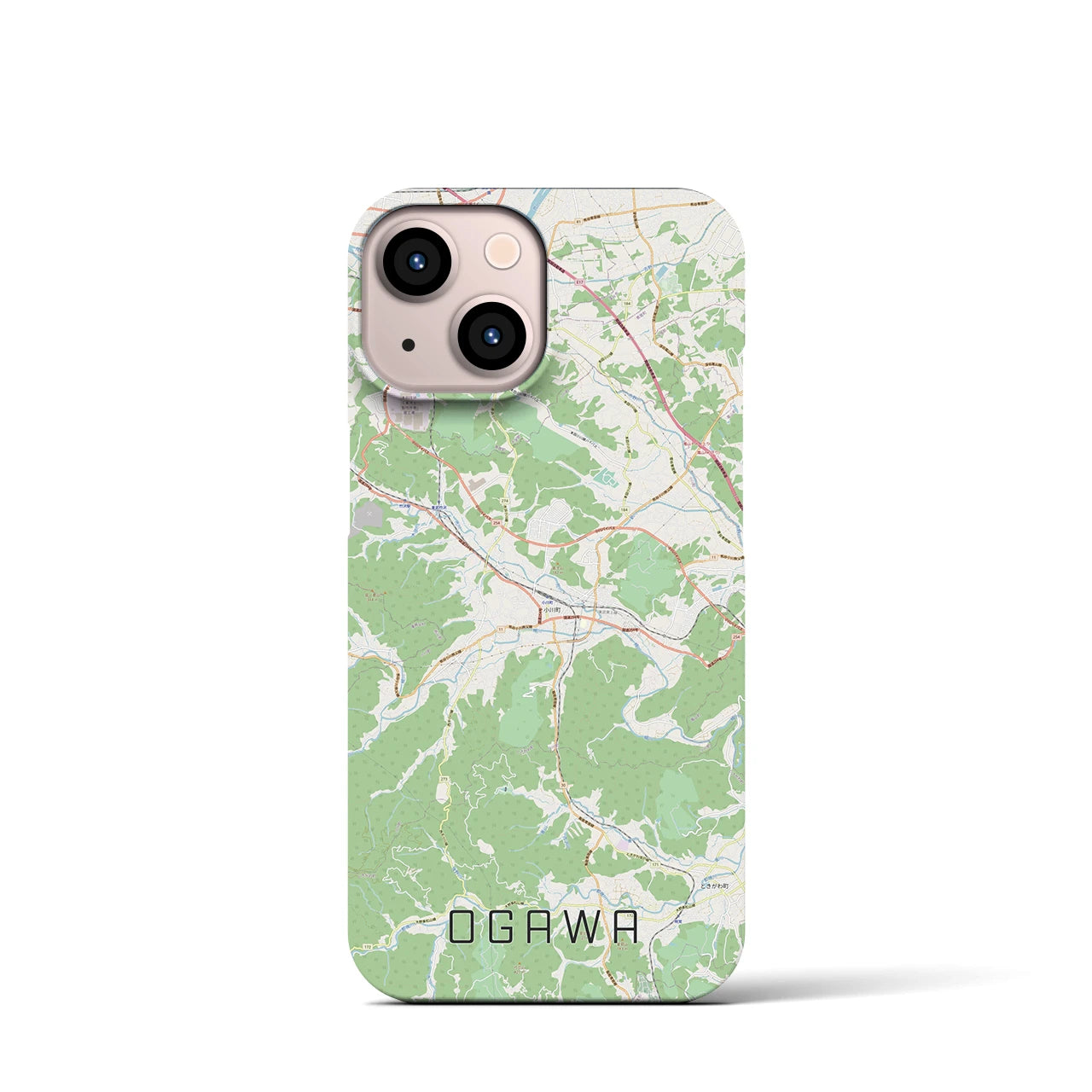 【小川(埼玉県)】地図柄iPhoneケース(バックカバータイプ)