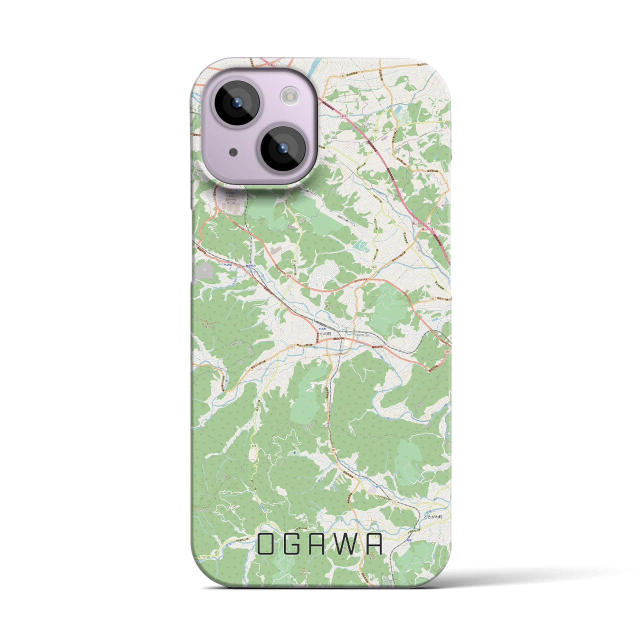 【小川(埼玉県)】地図柄iPhoneケース(バックカバータイプ)