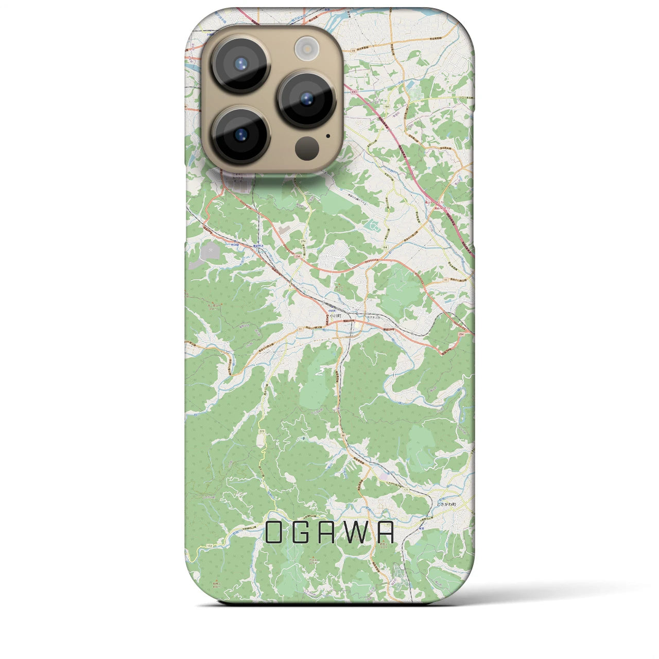 【小川(埼玉県)】地図柄iPhoneケース(バックカバータイプ)