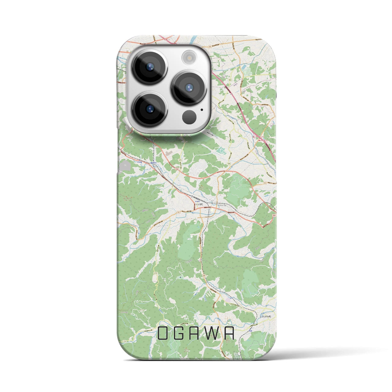 【小川(埼玉県)】地図柄iPhoneケース(バックカバータイプ)