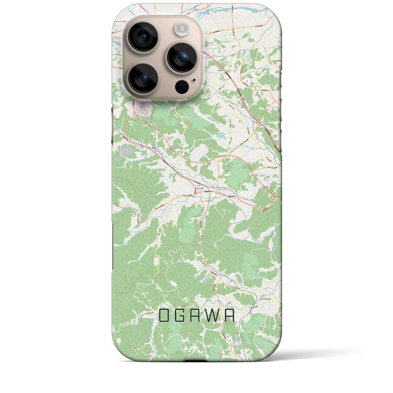 【小川(埼玉県)】地図柄iPhoneケース(バックカバータイプ)
