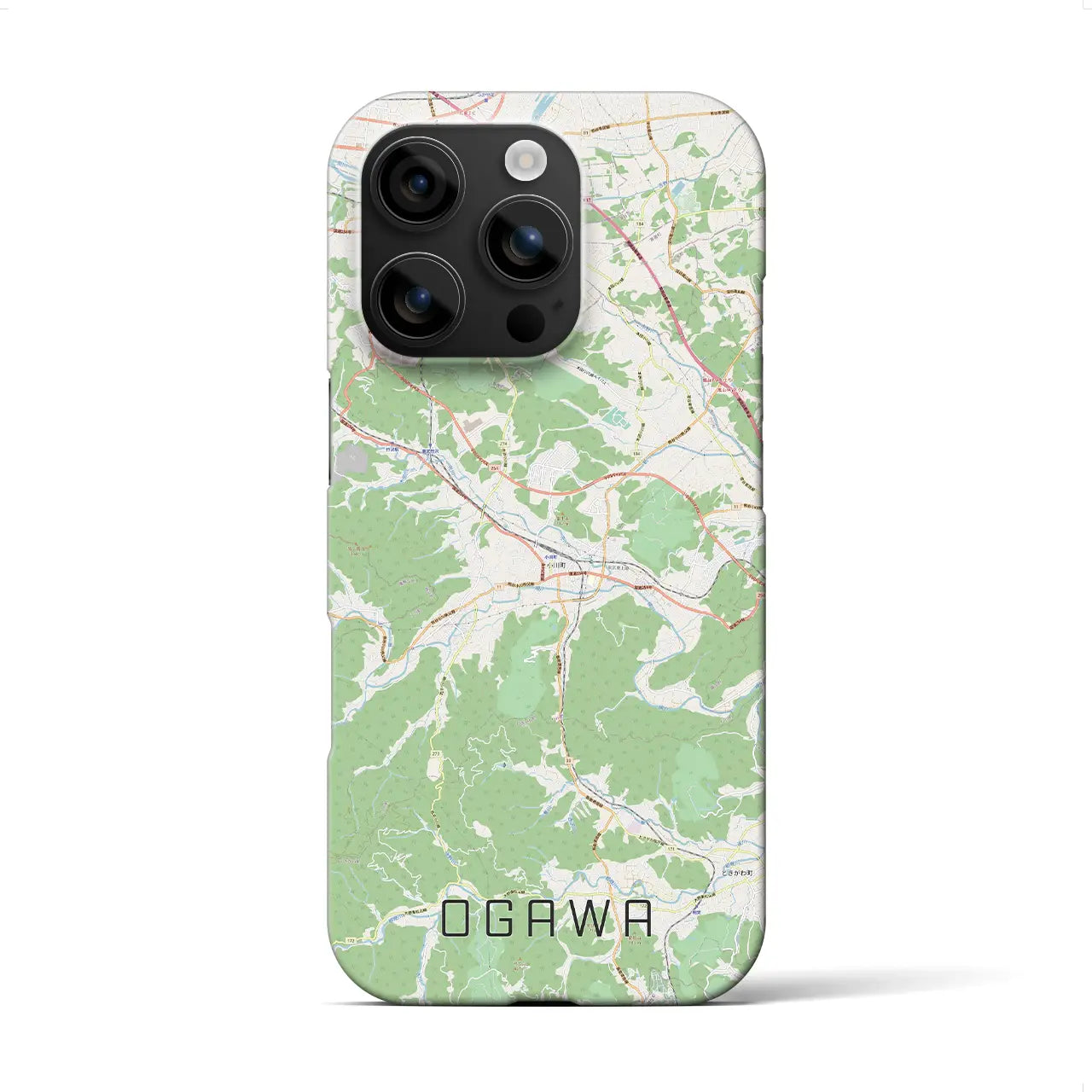【小川(埼玉県)】地図柄iPhoneケース(バックカバータイプ)