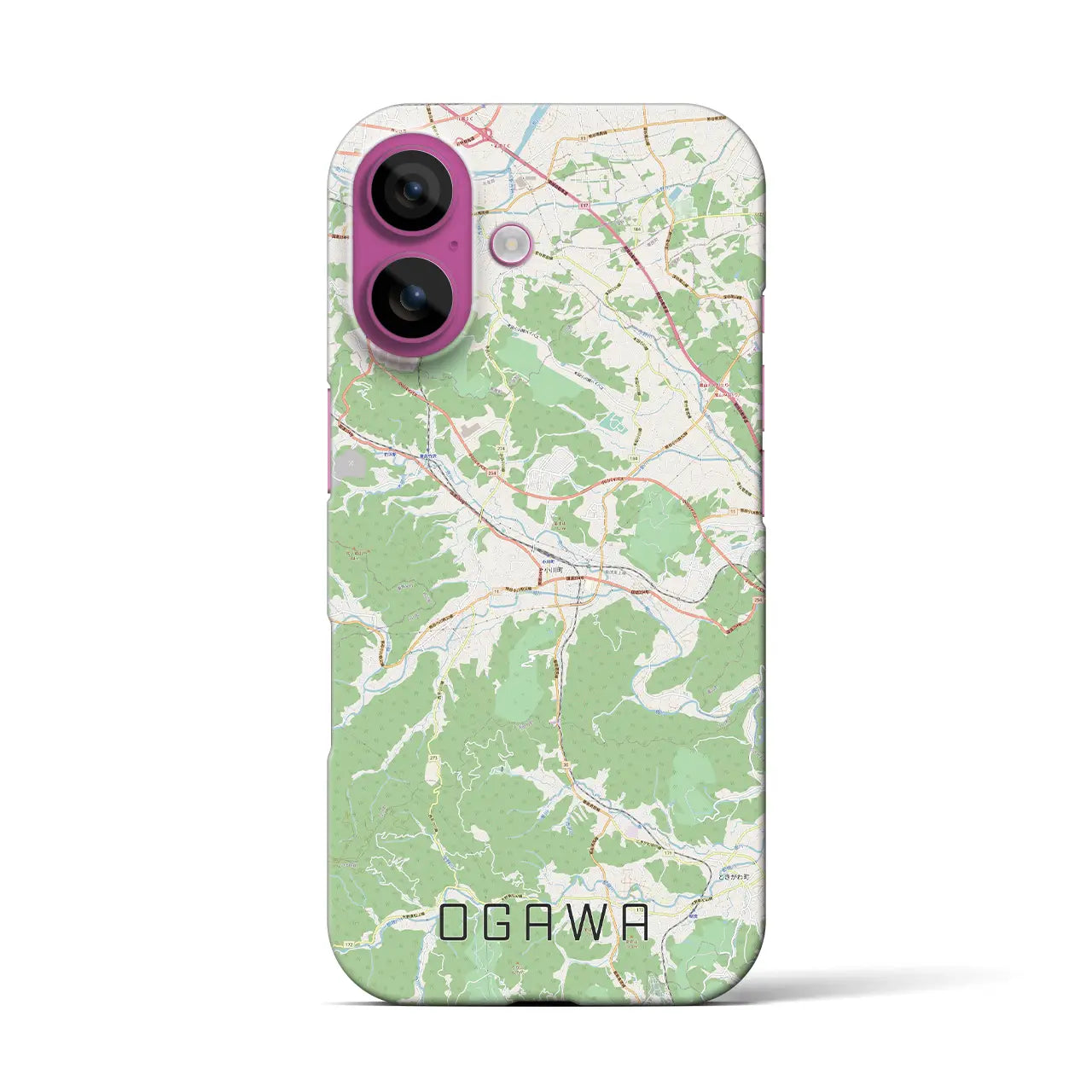 【小川(埼玉県)】地図柄iPhoneケース(バックカバータイプ)