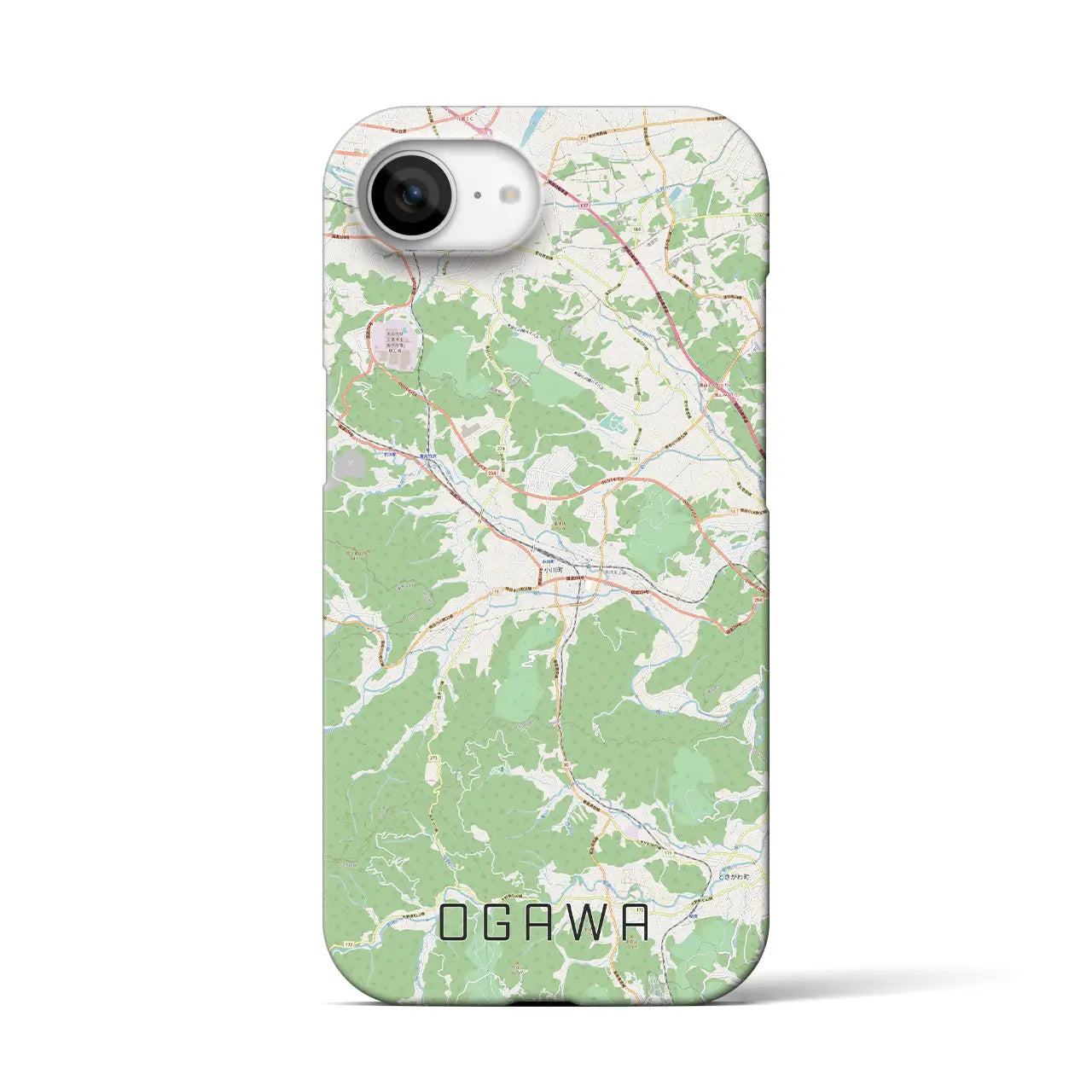 【小川(埼玉県)】地図柄iPhoneケース(バックカバータイプ)