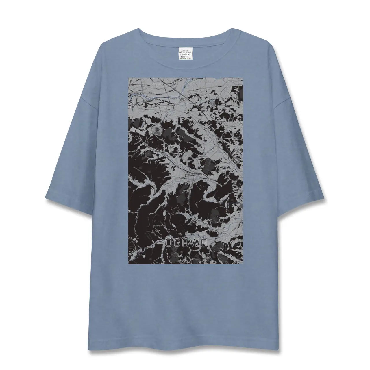 【小川(埼玉県)(埼玉県)】地図柄ビッグシルエットTシャツ