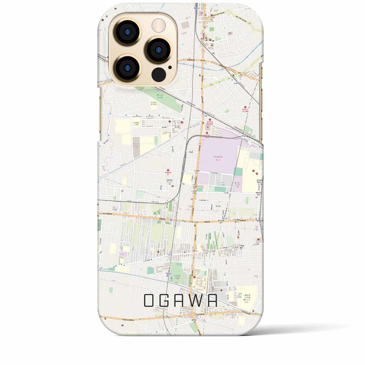 【小川(東京都)】地図柄iPhoneケース(バックカバータイプ)